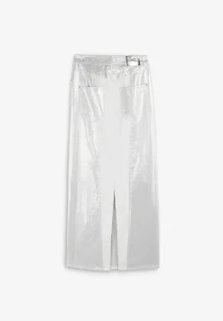 Scalpers Skirts<Metallic Midi Skirt