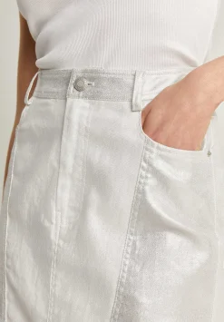 Scalpers Skirts<Metallic Midi Skirt