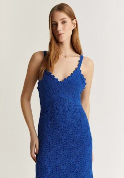 Scalpers Dresses<Midi Crochet Dress With Straps