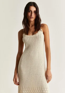 Scalpers Dresses<Midi Crochet Dress With Straps
