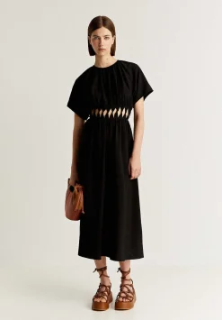 Scalpers Dresses<Midi Dress With Waist Slits
