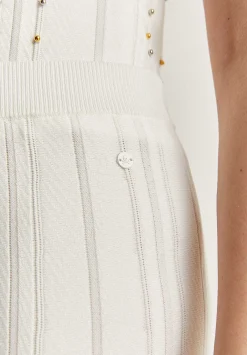 Scalpers Skirts<Midi Knitted Skirt With Studs