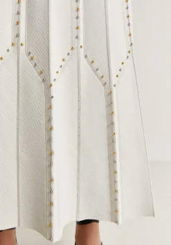 Scalpers Skirts<Midi Knitted Skirt With Studs