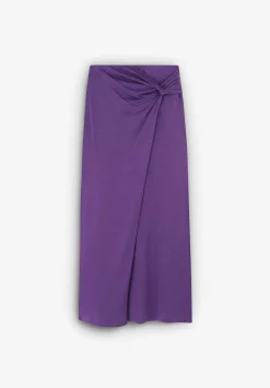 Scalpers Skirts<Midi Skirt With Knot Detail