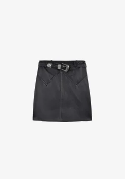 Scalpers Skirts<Mini Leather Skirt With Belt