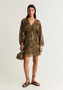 Scalpers Dresses<Mini Print Dress With Metallic Detail