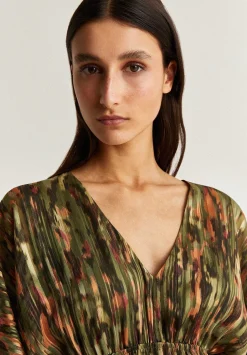 Scalpers Dresses<Mini Print Dress With Metallic Detail