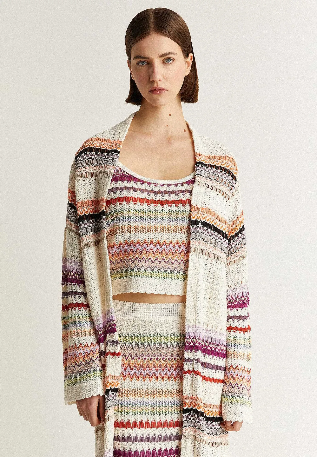 Scalpers Sweaters And Cardigans<Multicolor Crochet Cardigan