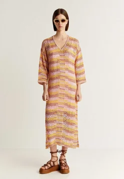 Scalpers Dresses<Multicolor Crochet Midi Dress