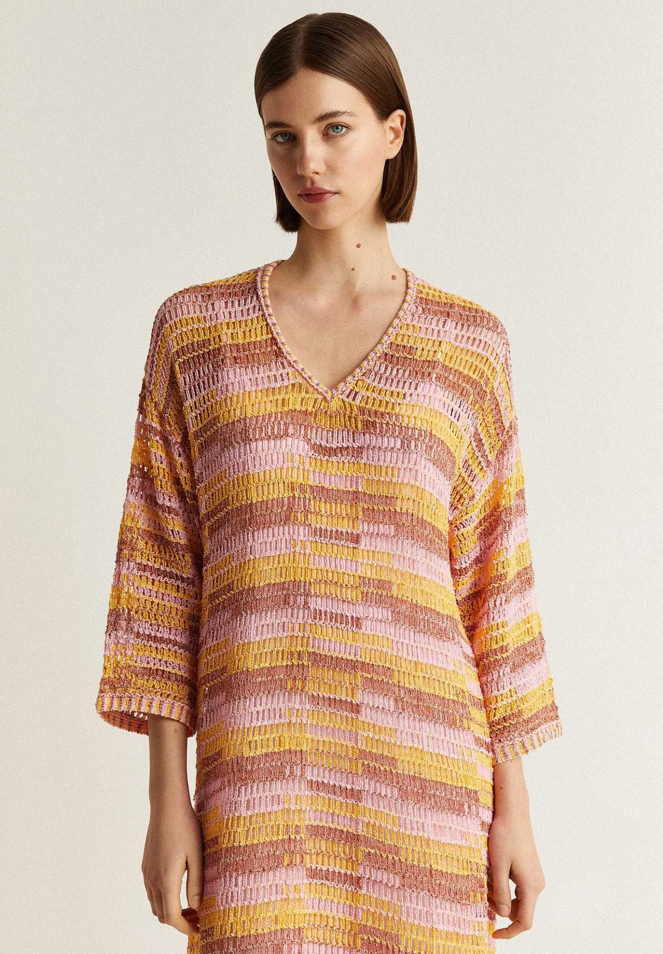 Scalpers Dresses<Multicolor Crochet Midi Dress