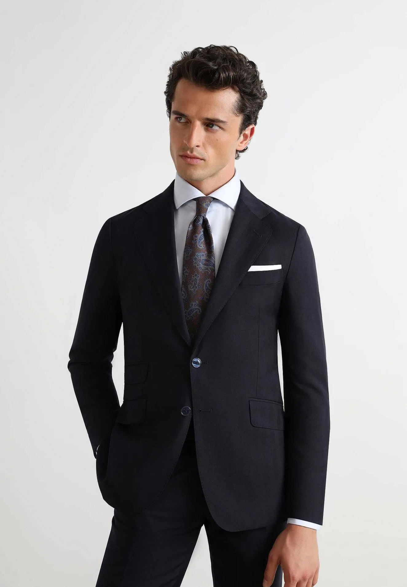 Scalpers Suits<Navy Blue Herringbone Suit