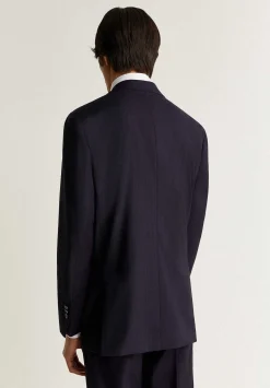 Scalpers Suits<Navy Blue Striped Wool Suit