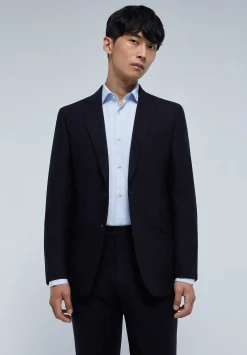 Scalpers Suits<Navy Blue Wool Structured Suit