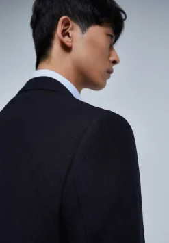 Scalpers Suits<Navy Blue Wool Structured Suit