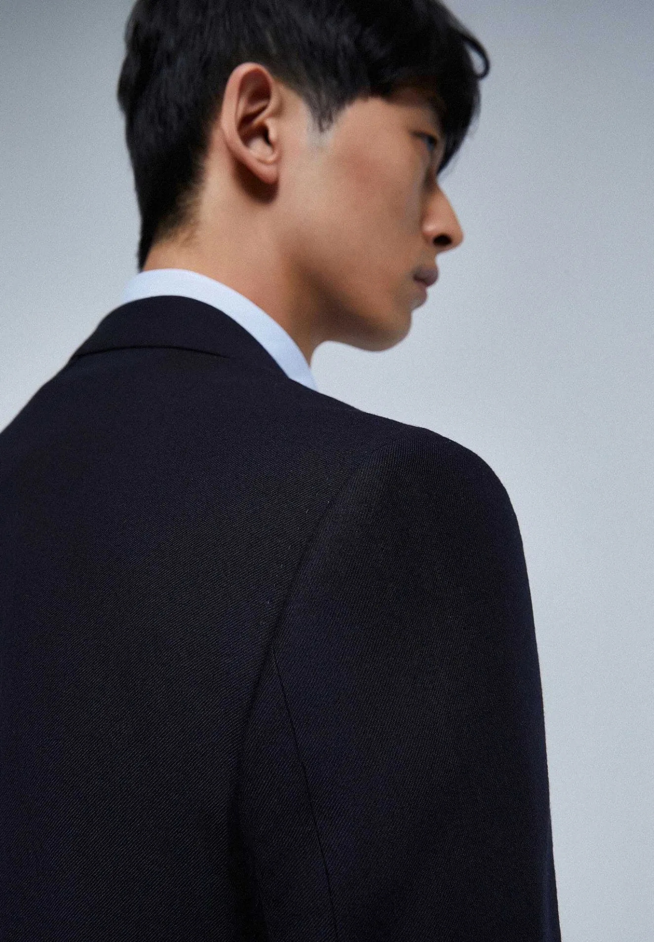 Scalpers Suits<Navy Blue Wool Structured Suit