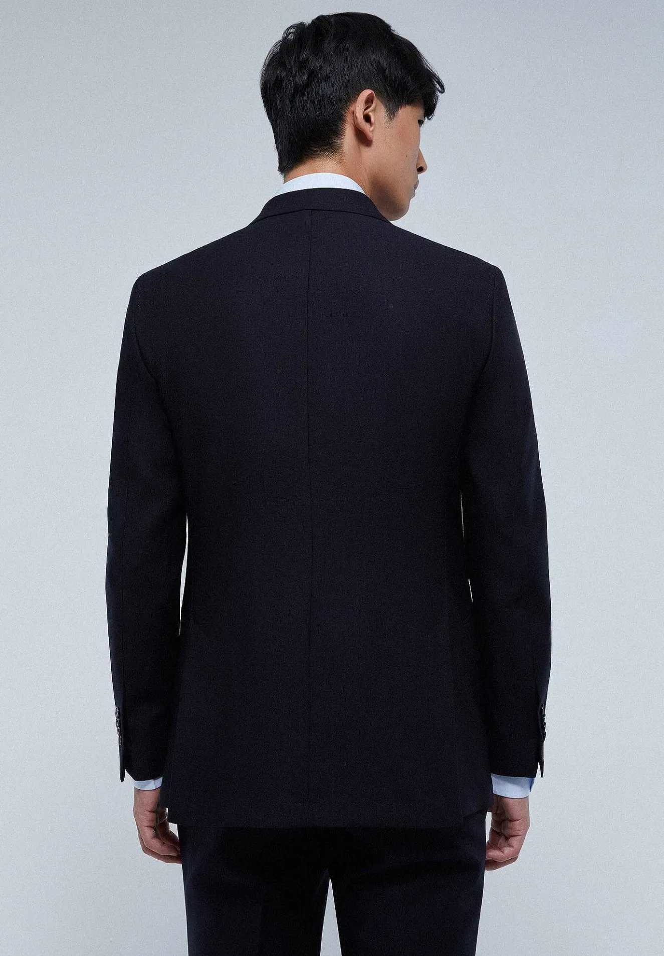 Scalpers Suits<Navy Blue Wool Structured Suit