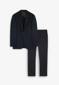 Scalpers Suits<Navy Blue Wool Structured Suit