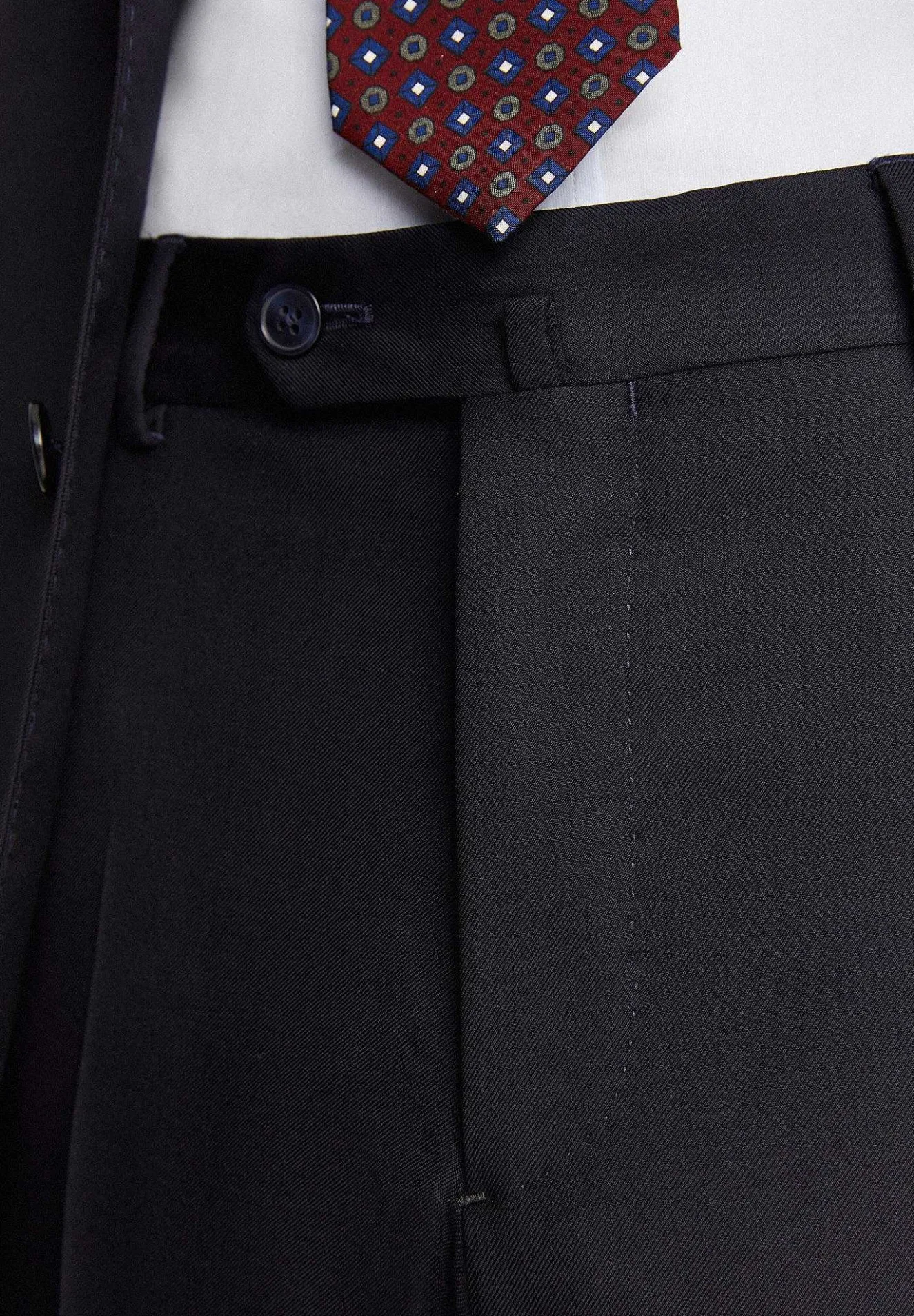 Scalpers Suits<Navy Blue Wool Structured Suit