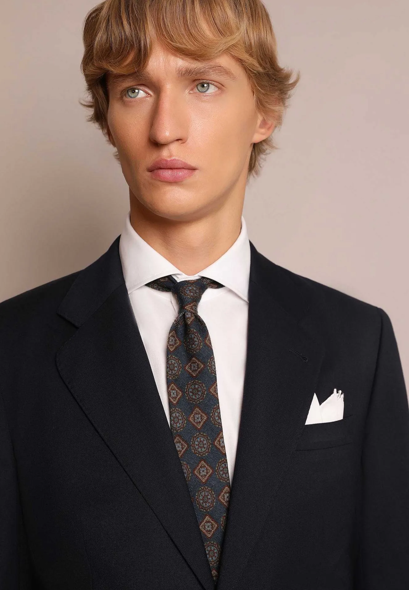 Scalpers Suits<Navy Blue Wool Suit