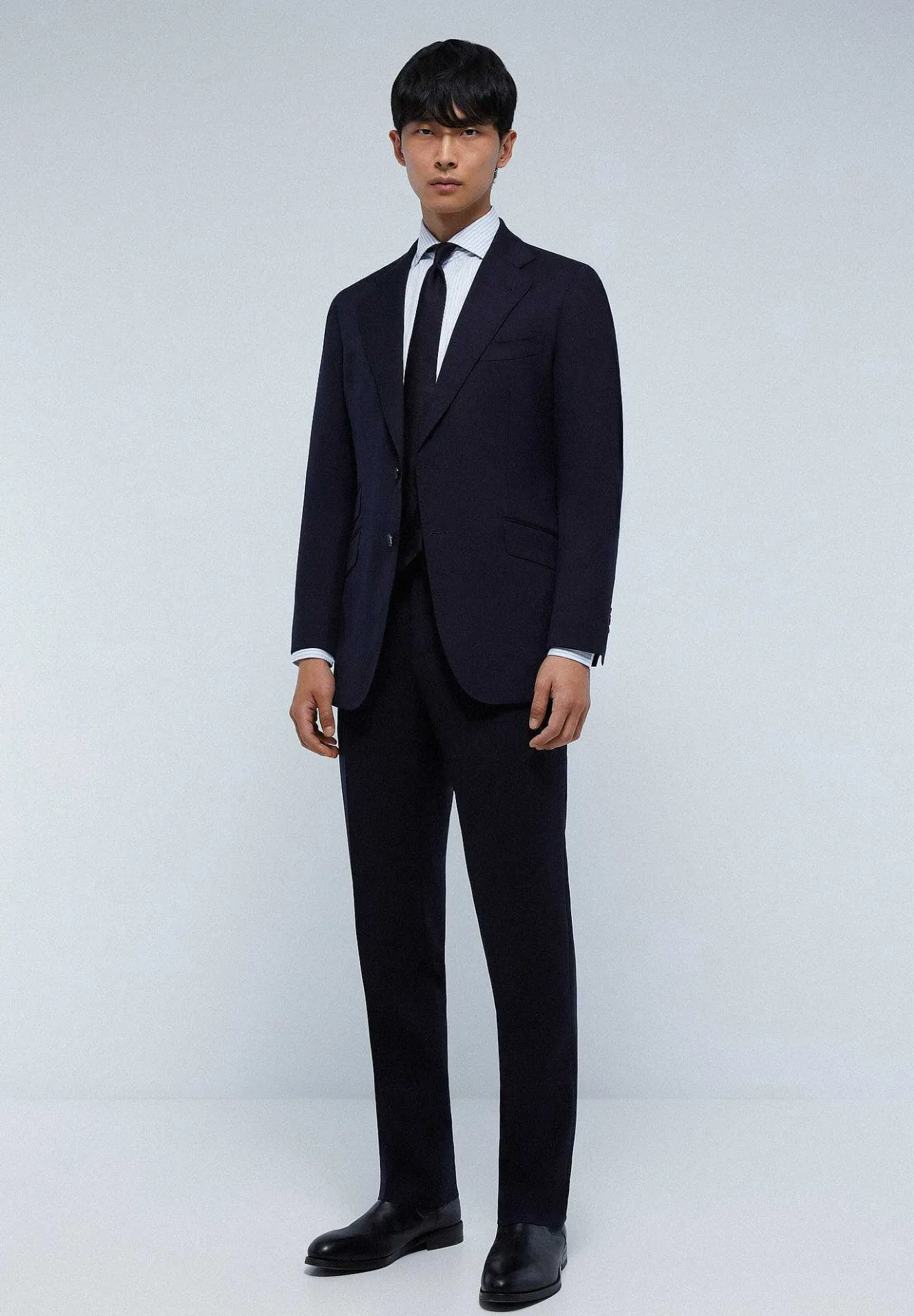 Scalpers Suits<Navy Blue Wool Suit