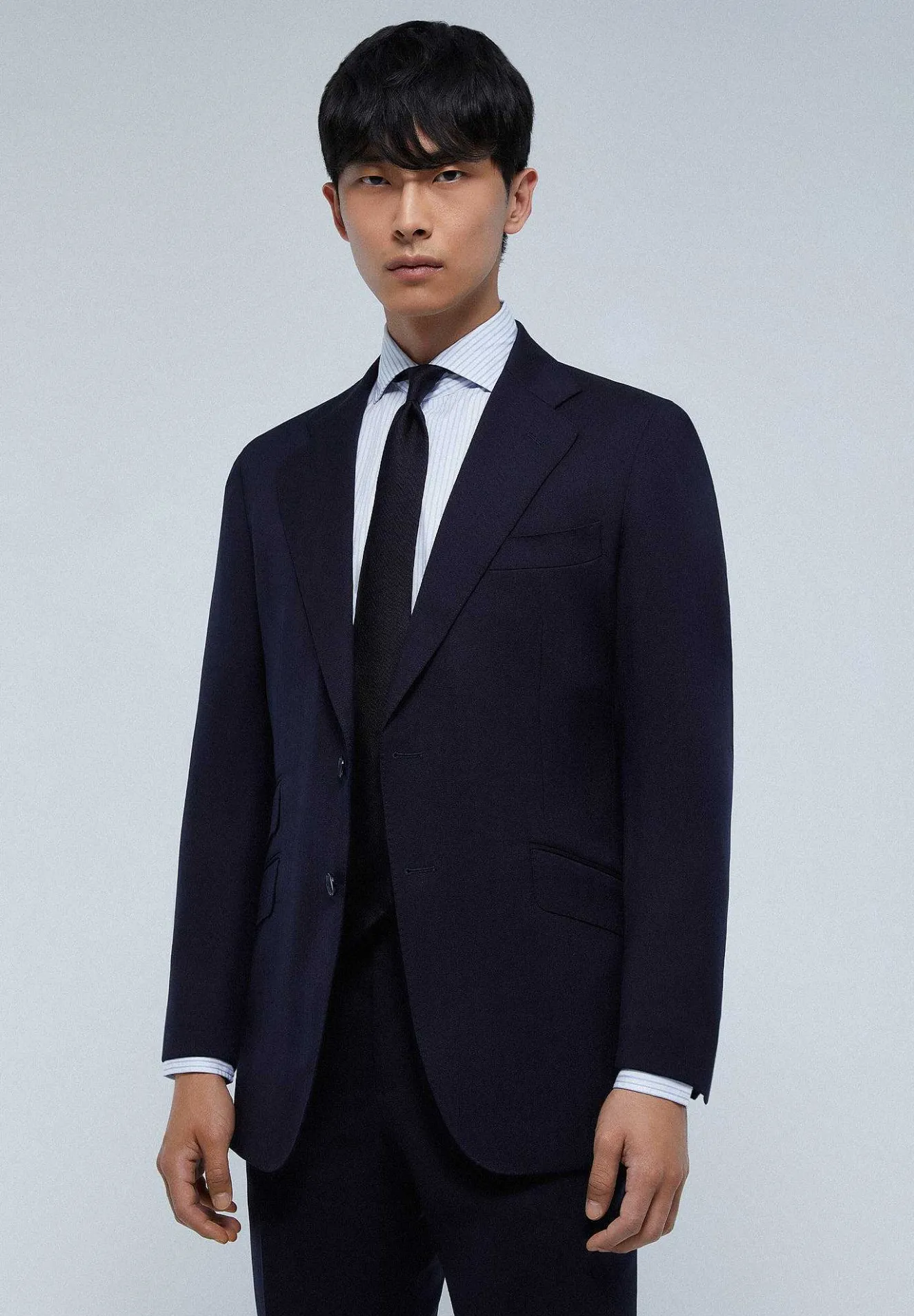 Scalpers Suits<Navy Blue Wool Suit