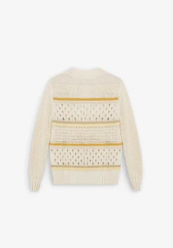 Scalpers Sweaters And Cardigans<Openwork Knitted Sweater V Neckline