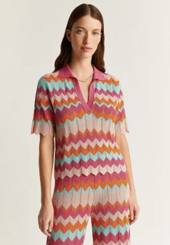 Scalpers Sweaters And Cardigans<Openwork Lurex Knit Sweater