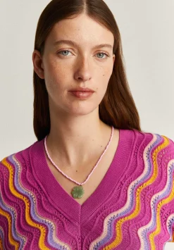 Scalpers Sweaters And Cardigans<Openwork Waves Knitted Sweater