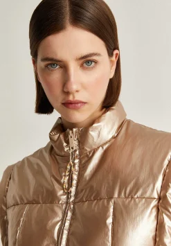 Scalpers Jackets And Trench<Padded Vest With Bow Detail