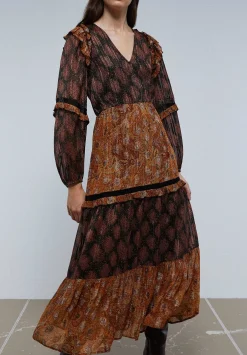 Scalpers Dresses<Paisley Lurex Midi Dress