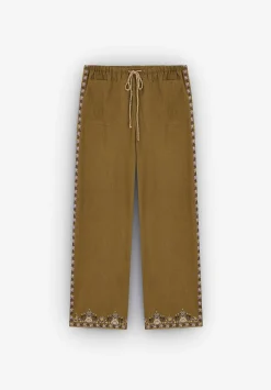 Scalpers Pants<Pants With Ethnic Embroidery Detail