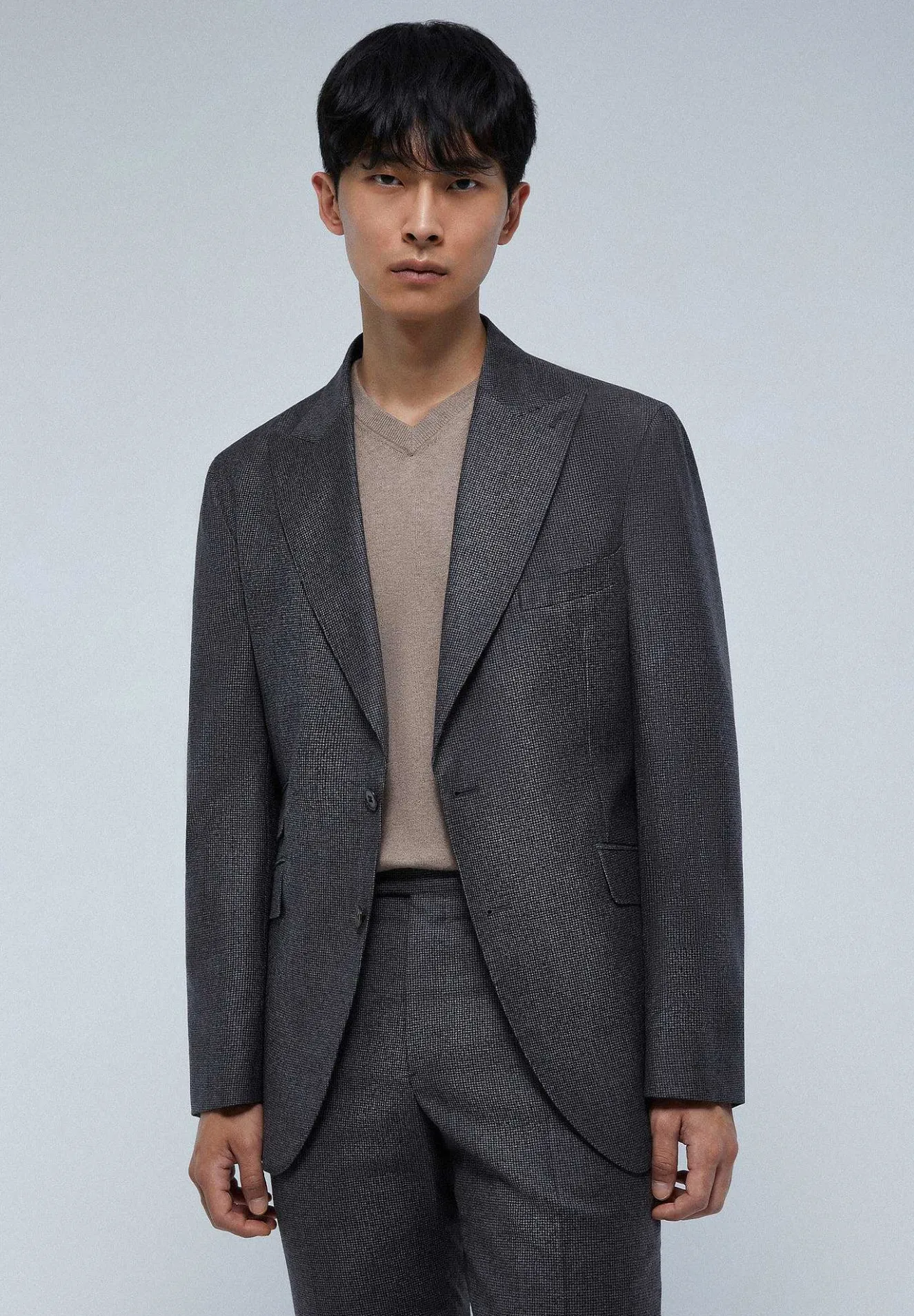 Scalpers Suits<Premium Gray Spearhead Checked Suit