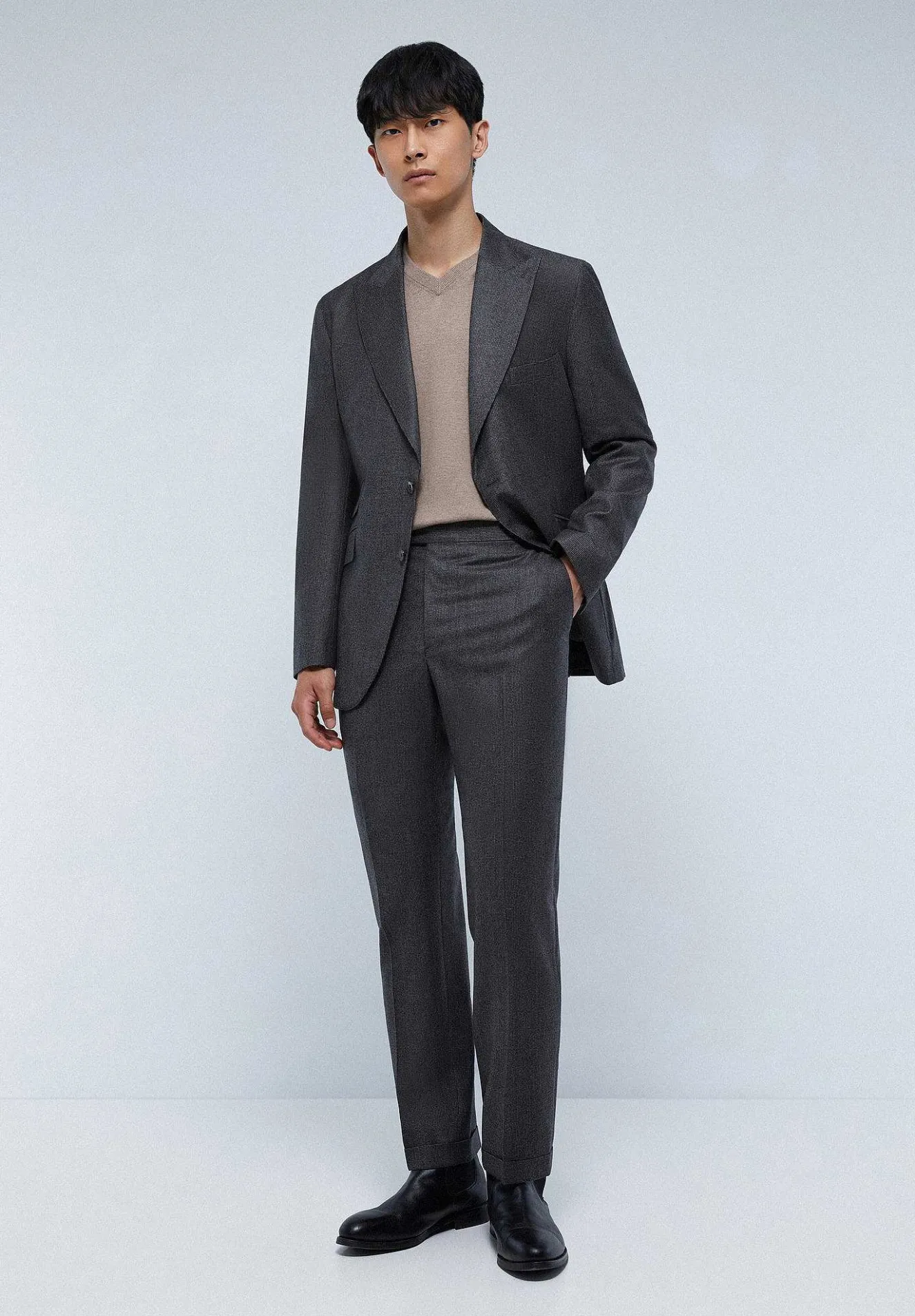 Scalpers Suits<Premium Gray Spearhead Checked Suit