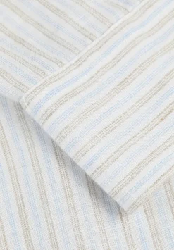 Scalpers Casual<Premium Linen Striped Slim Shirt