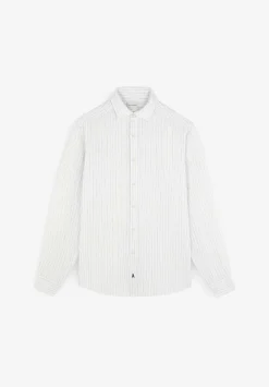 Scalpers Casual<Premium Linen Striped Slim Shirt