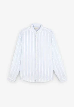 Scalpers Casual<Premium Linen Striped Slim Shirt
