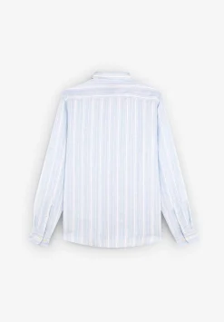 Scalpers Casual<Premium Linen Striped Slim Shirt
