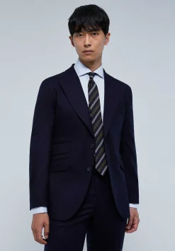 Scalpers Suits<Premium Navy Blue Wool Suit
