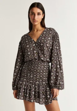 Scalpers Shirts<Print Blouse With Lurex Detail