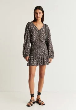 Scalpers Shirts<Print Blouse With Lurex Detail
