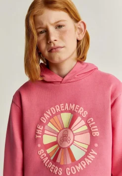 Scalpers Sweatshirts<Puff Print Details Hooded Sweatshirt
