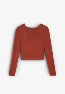 Scalpers Sweaters And Cardigans<Ribbed Knit Cropped Top