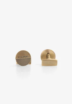 Scalpers Twins<Round Cufflinks Engraved Logo