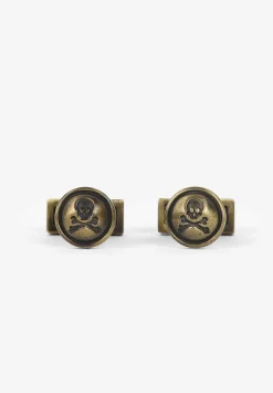 Scalpers Twins<Round Old Gold Cufflinks