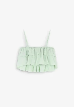 Scalpers T-Shirts And Tops<Ruffled Cropped Top