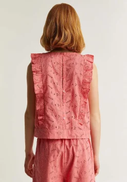 Scalpers Shirts<Ruffled Die-Cut Top