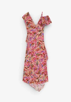 Scalpers Dresses<Ruffles Print Midi Dress