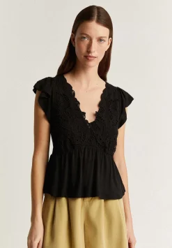 Scalpers T-Shirts And Tops<Rustic Lace Front T-Shirt