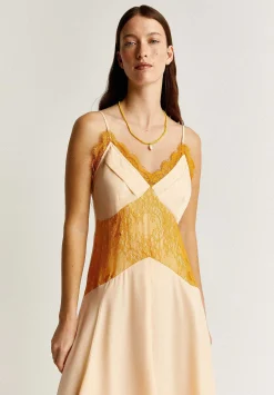 Scalpers Dresses<Satin Lingerie Midi Dress