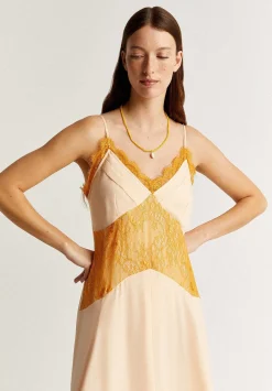 Scalpers Dresses<Satin Lingerie Midi Dress